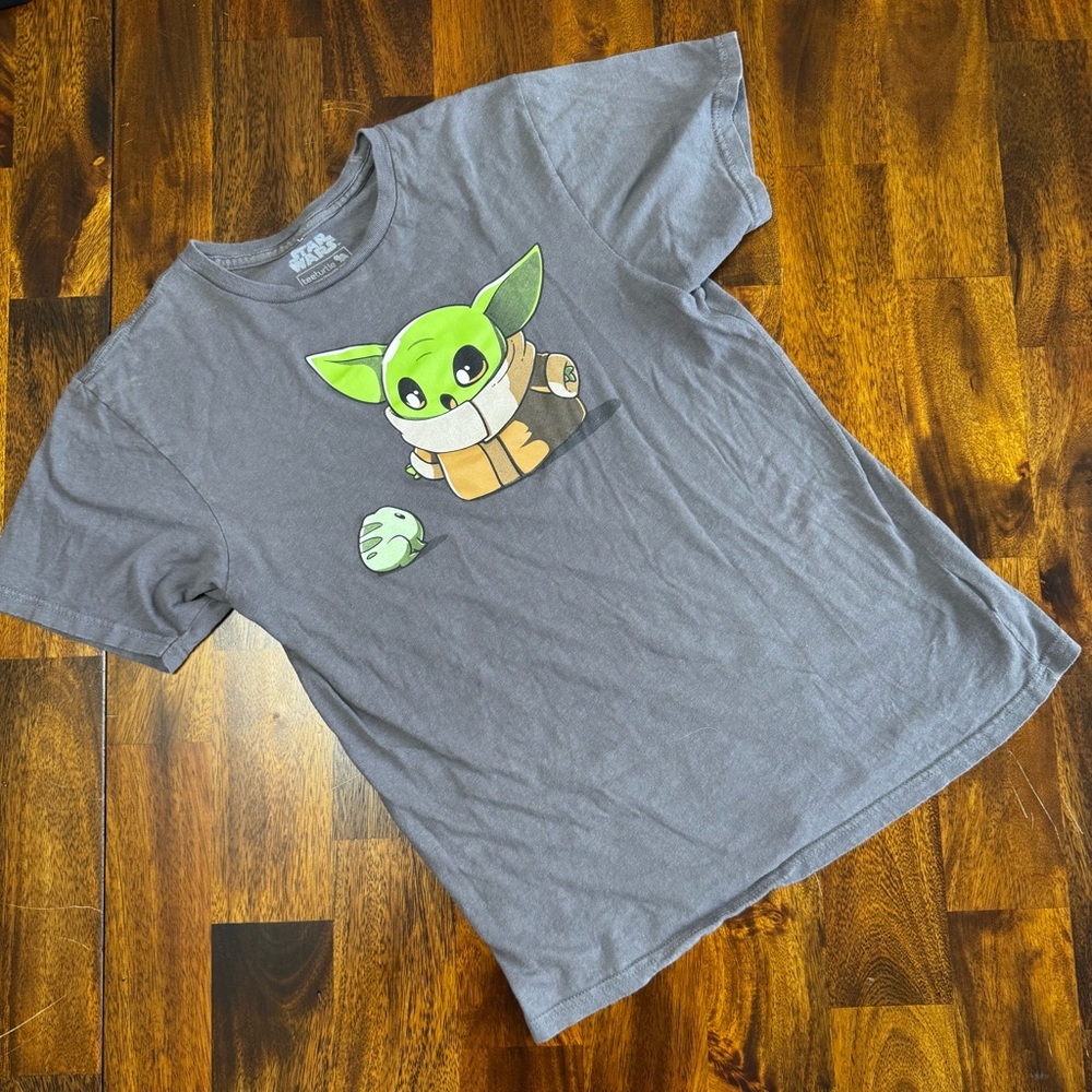 Gray Baby Yoda TeeTurtle Shirt